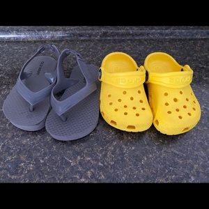 Crocs and flip flops